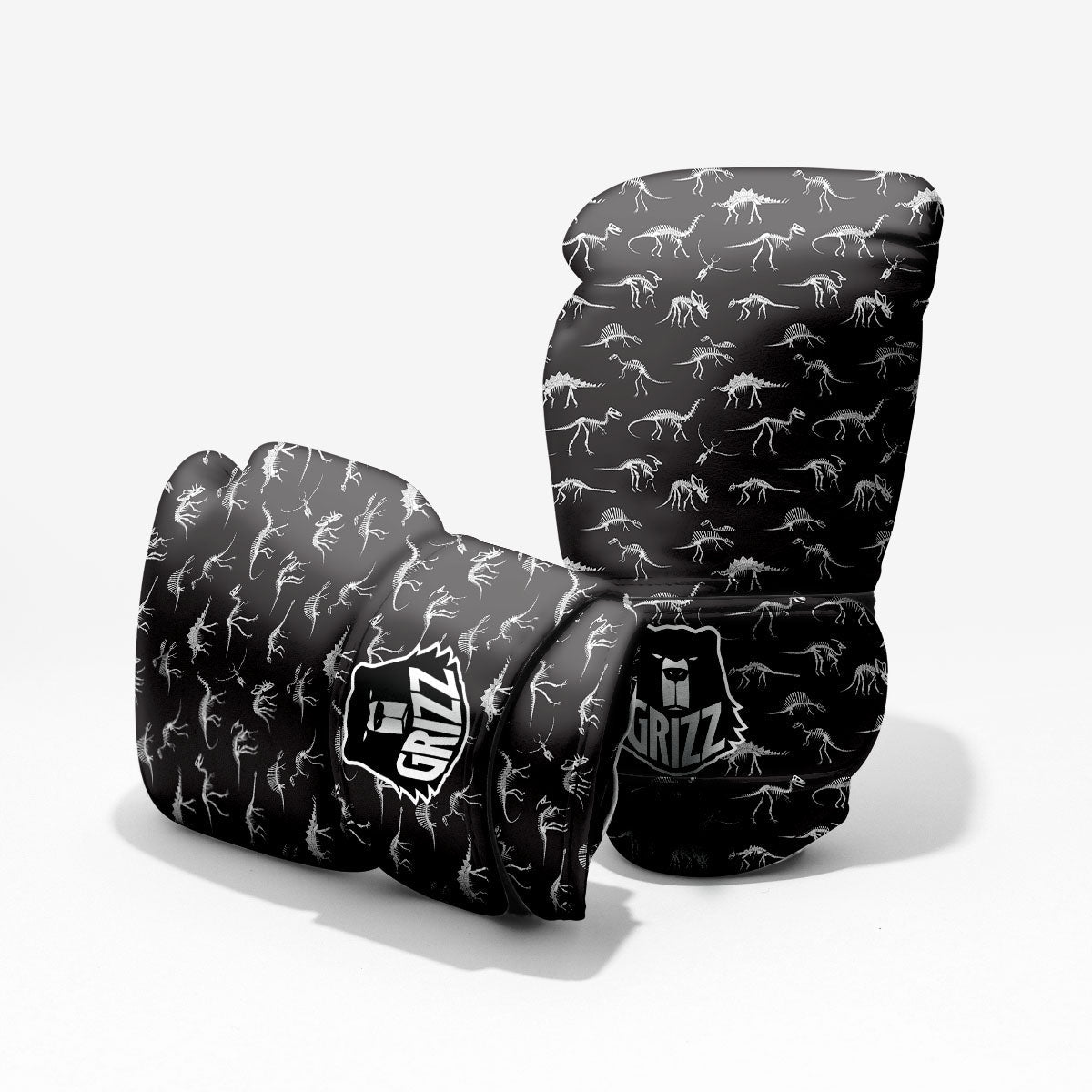 Fossil Dino Skeleton Print Pattern Pro Boxing Glove