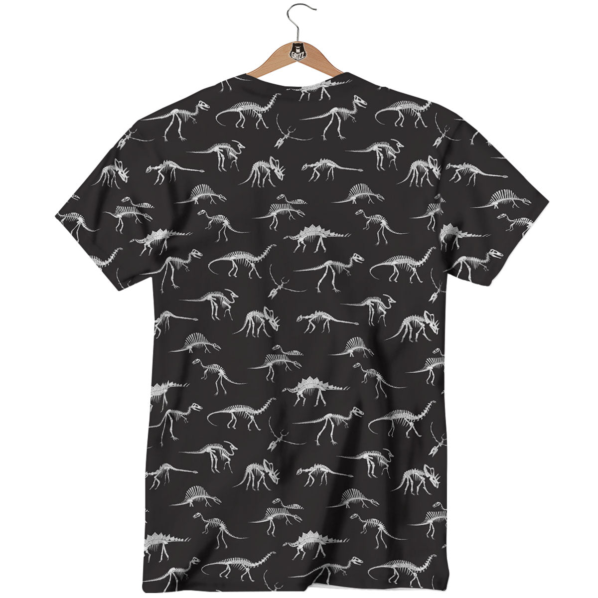 Fossil Dino Skeleton Print Pattern T-Shirt-grizzshop