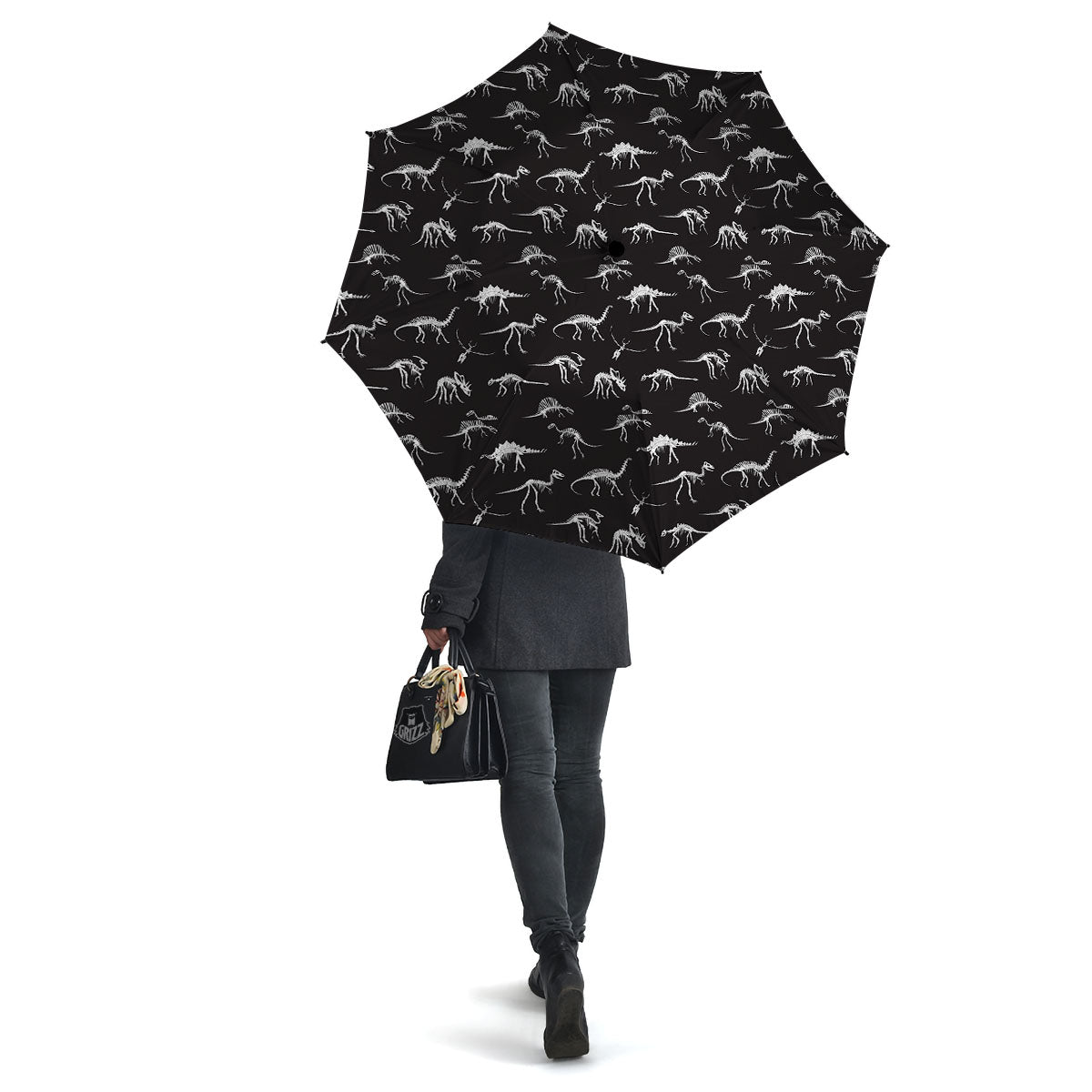 Fossil Dino Skeleton Print Pattern Umbrella-grizzshop