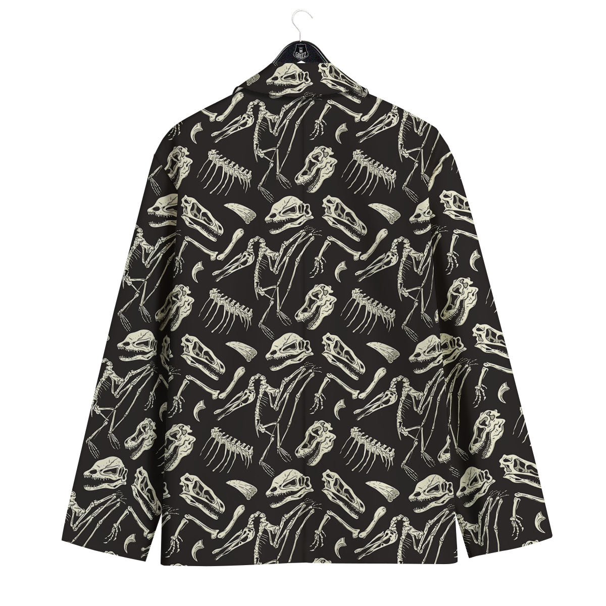 Fossil Dinosaur Monochrome Print Pattern Men's Sport Coat-grizzshop