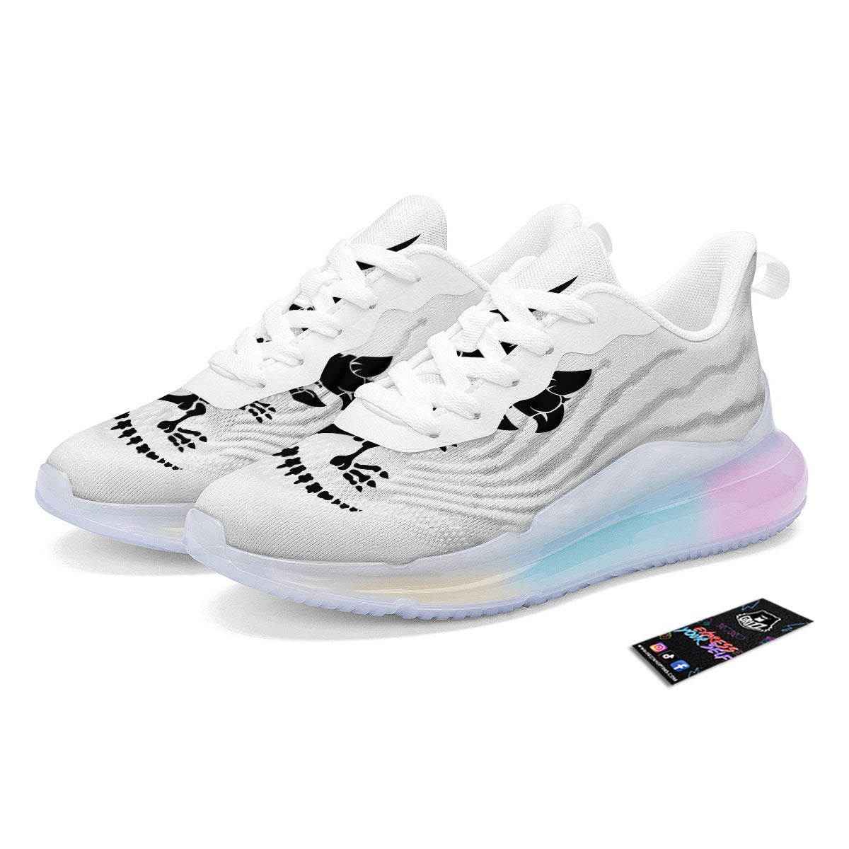 Fossil Dinosaur Monochrome Print Running Sneakers-grizzshop
