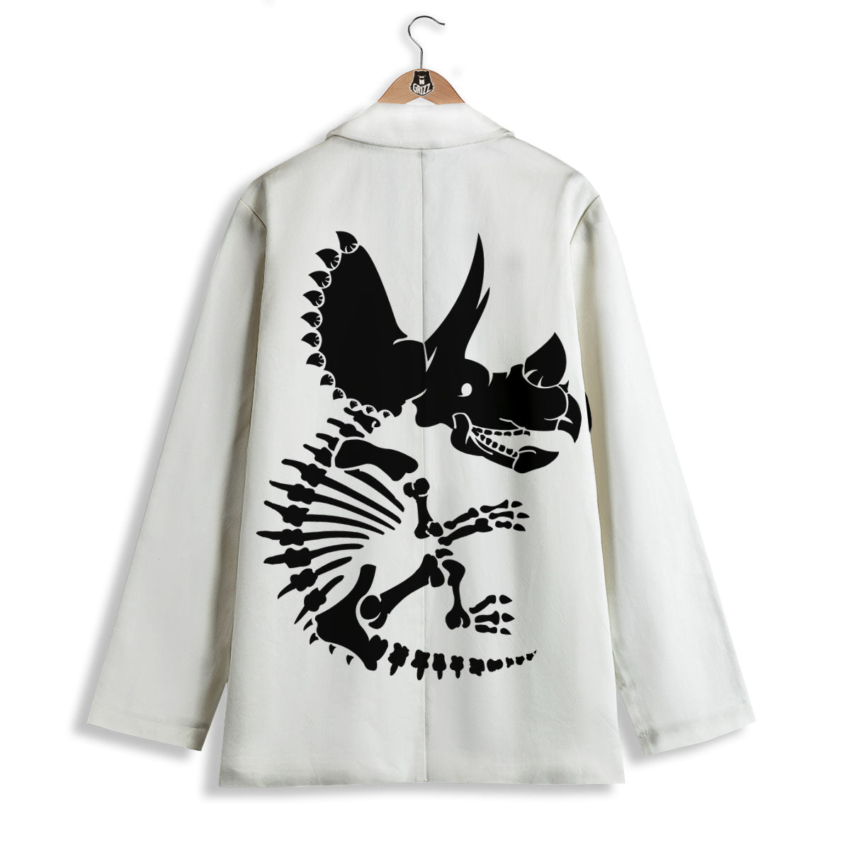 Fossil Dinosaur Monochrome Print Women's Blazer-grizzshop