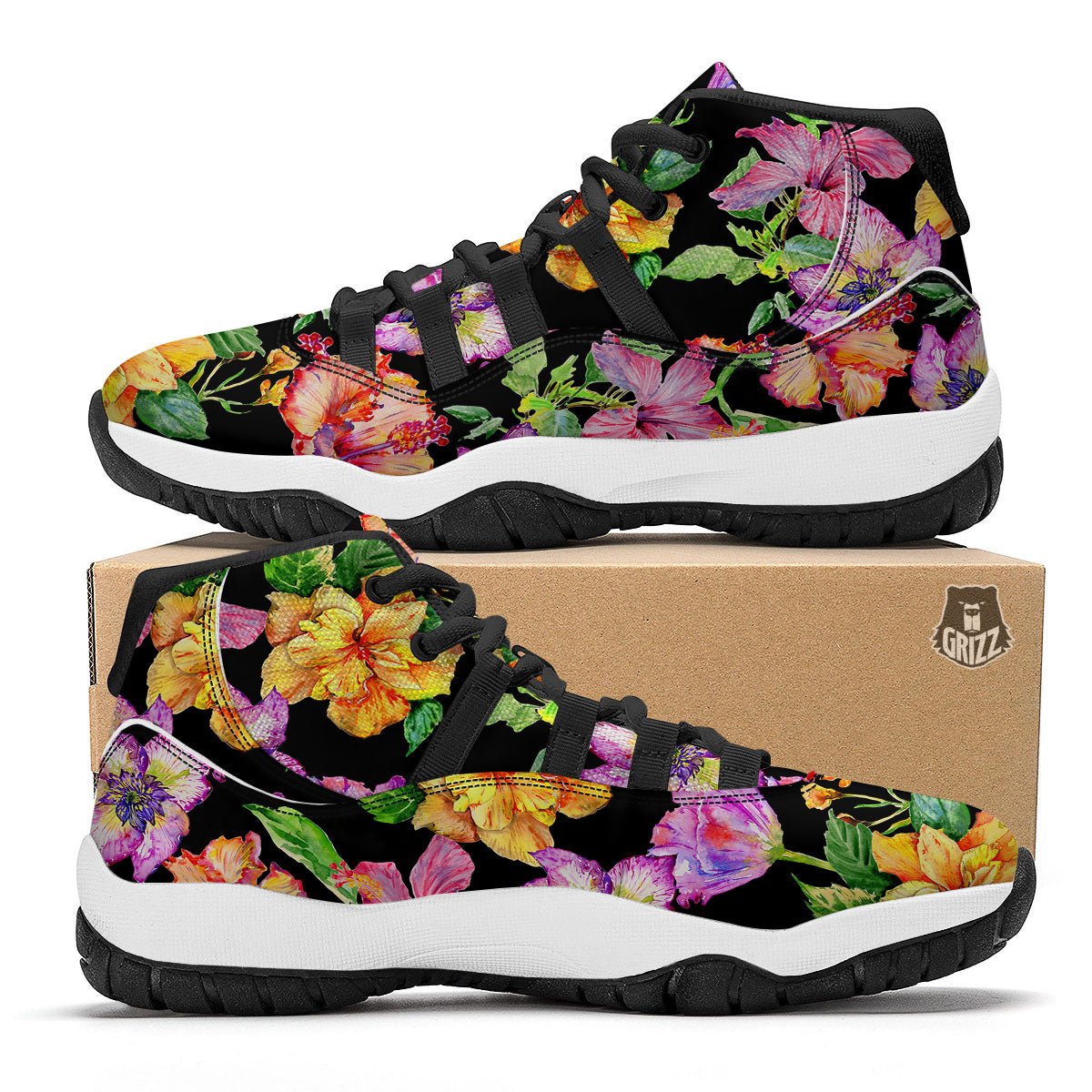 Fossil Dinosaur Print Pattern Black Bball Shoes-grizzshop