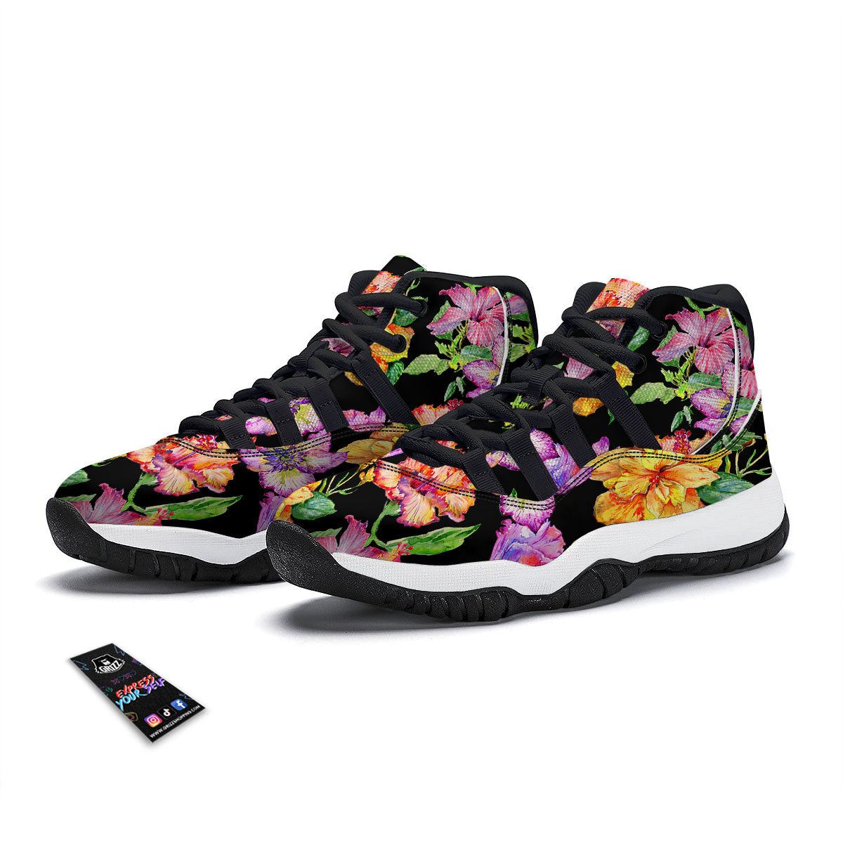 Fossil Dinosaur Print Pattern Black Bball Shoes-grizzshop