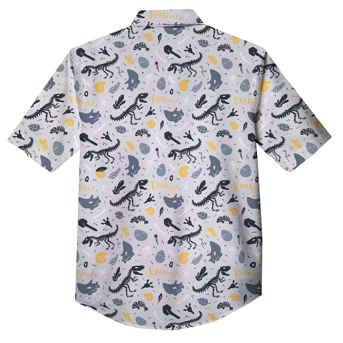 Fossil Dinosaur Print Pattern Button Up Shirt-grizzshop