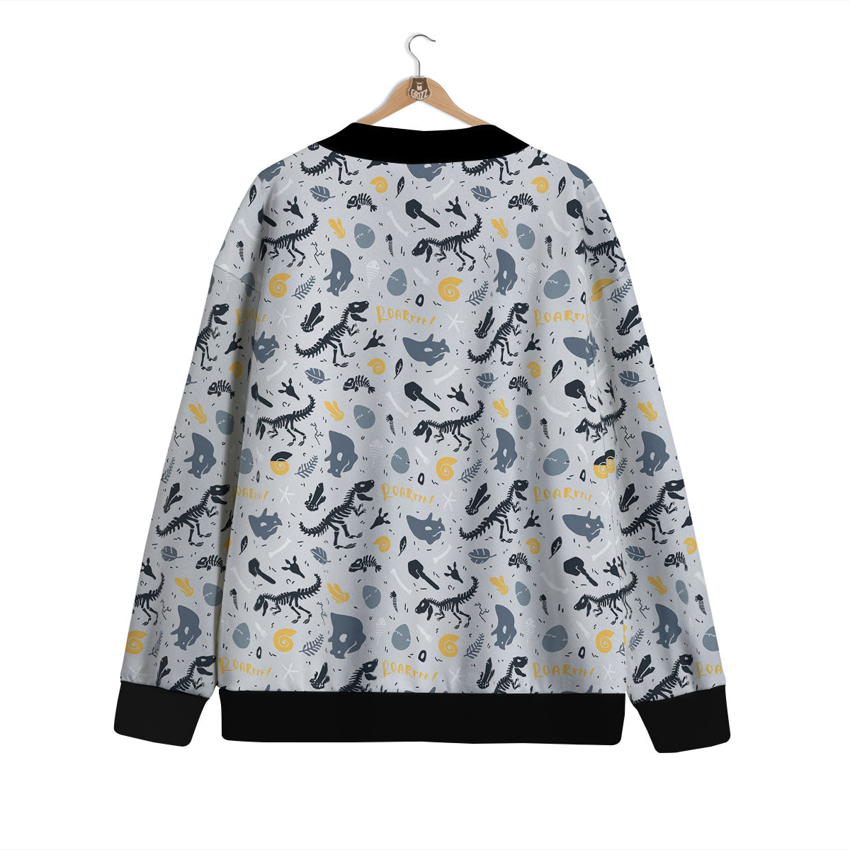 Fossil Dinosaur Print Pattern Cardigan-grizzshop