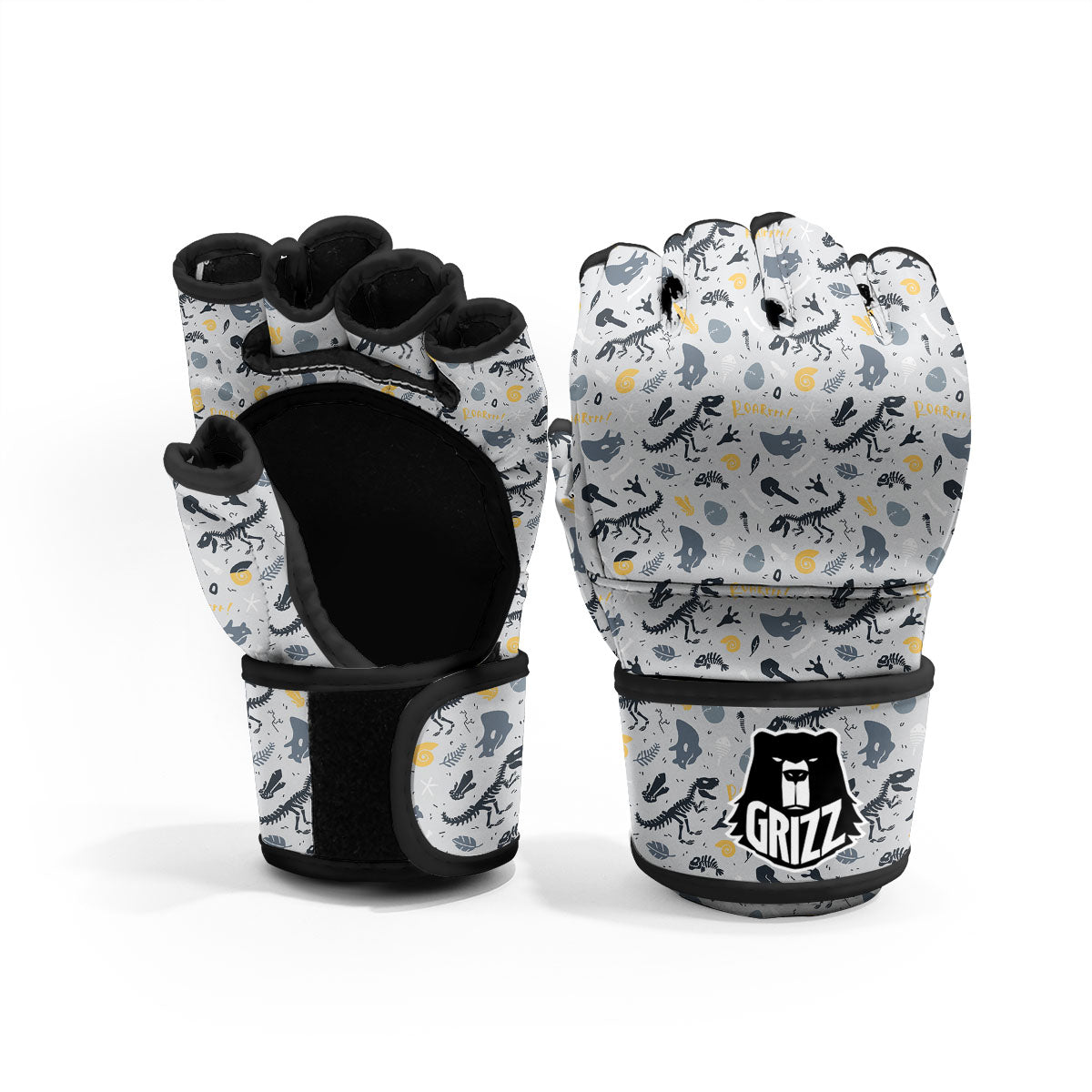 Fossil Dinosaur Print Pattern MMA Gloves-grizzshop