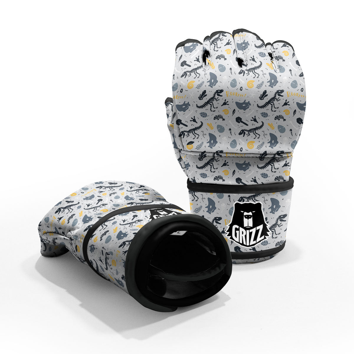 Fossil Dinosaur Print Pattern MMA Gloves-grizzshop