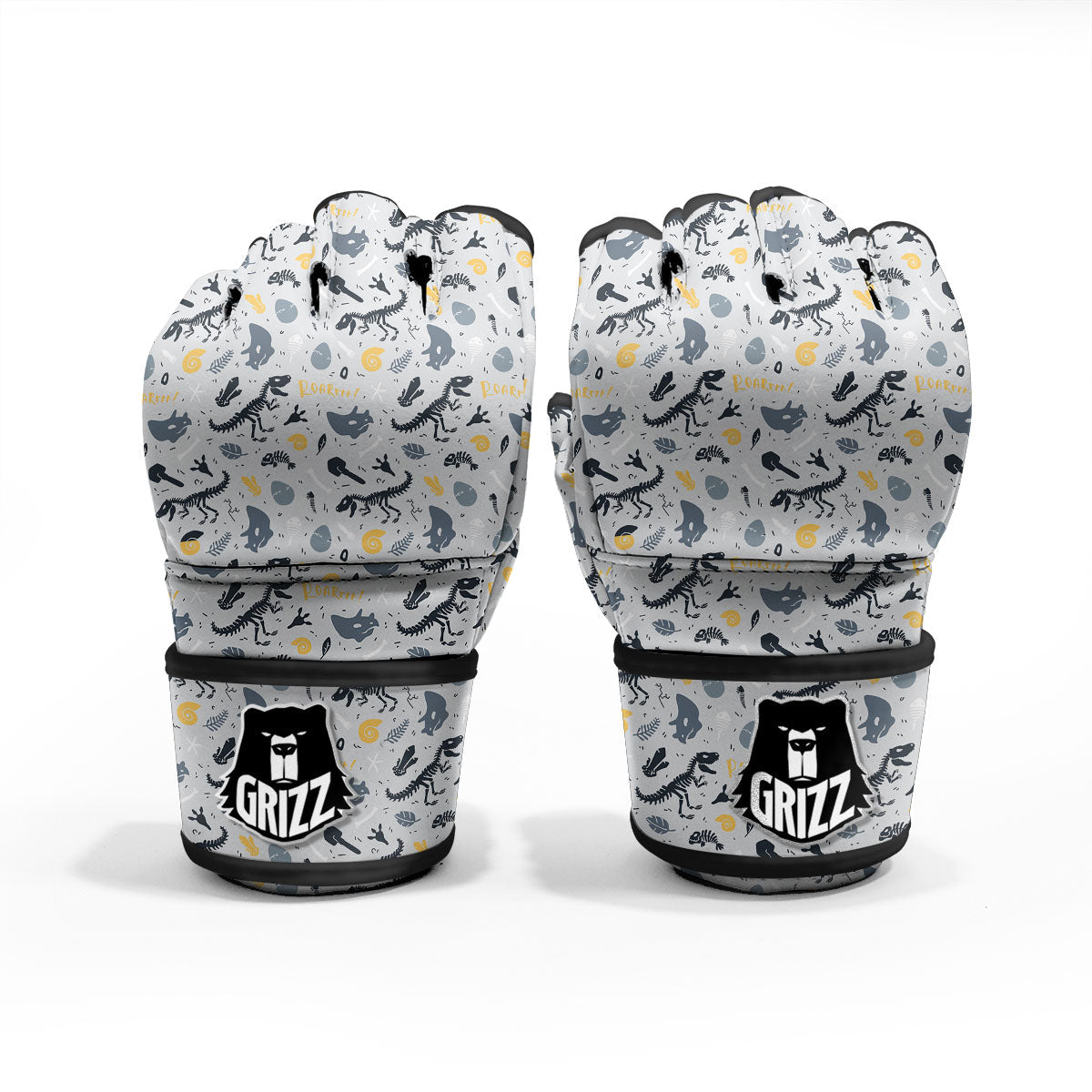 Fossil Dinosaur Print Pattern MMA Gloves-grizzshop