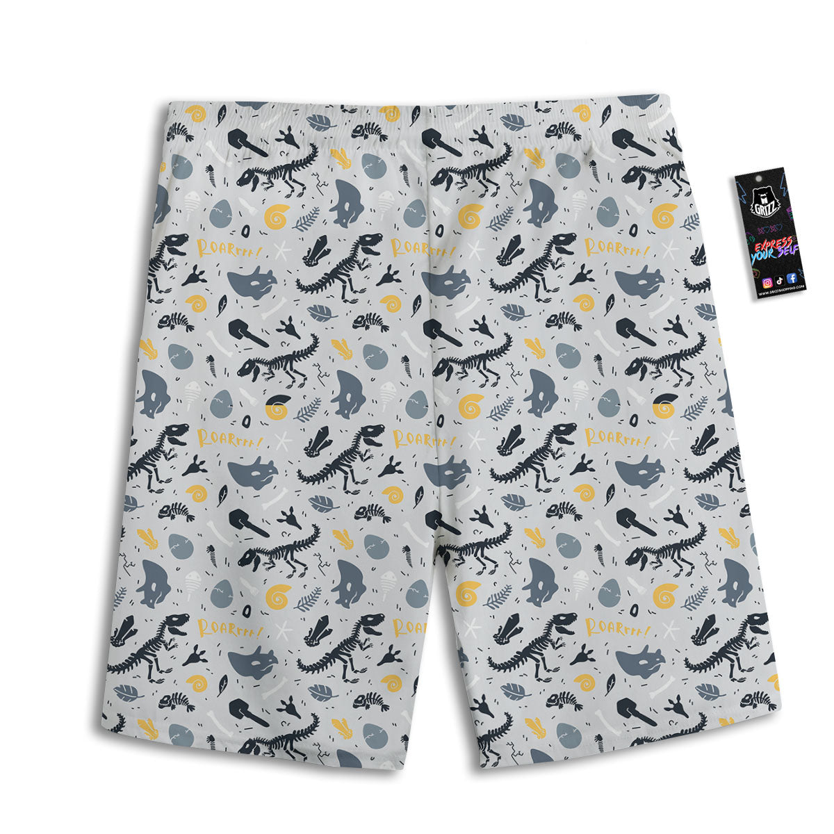 Geometric Japanese Print Pattern Men's Athletic Shorts