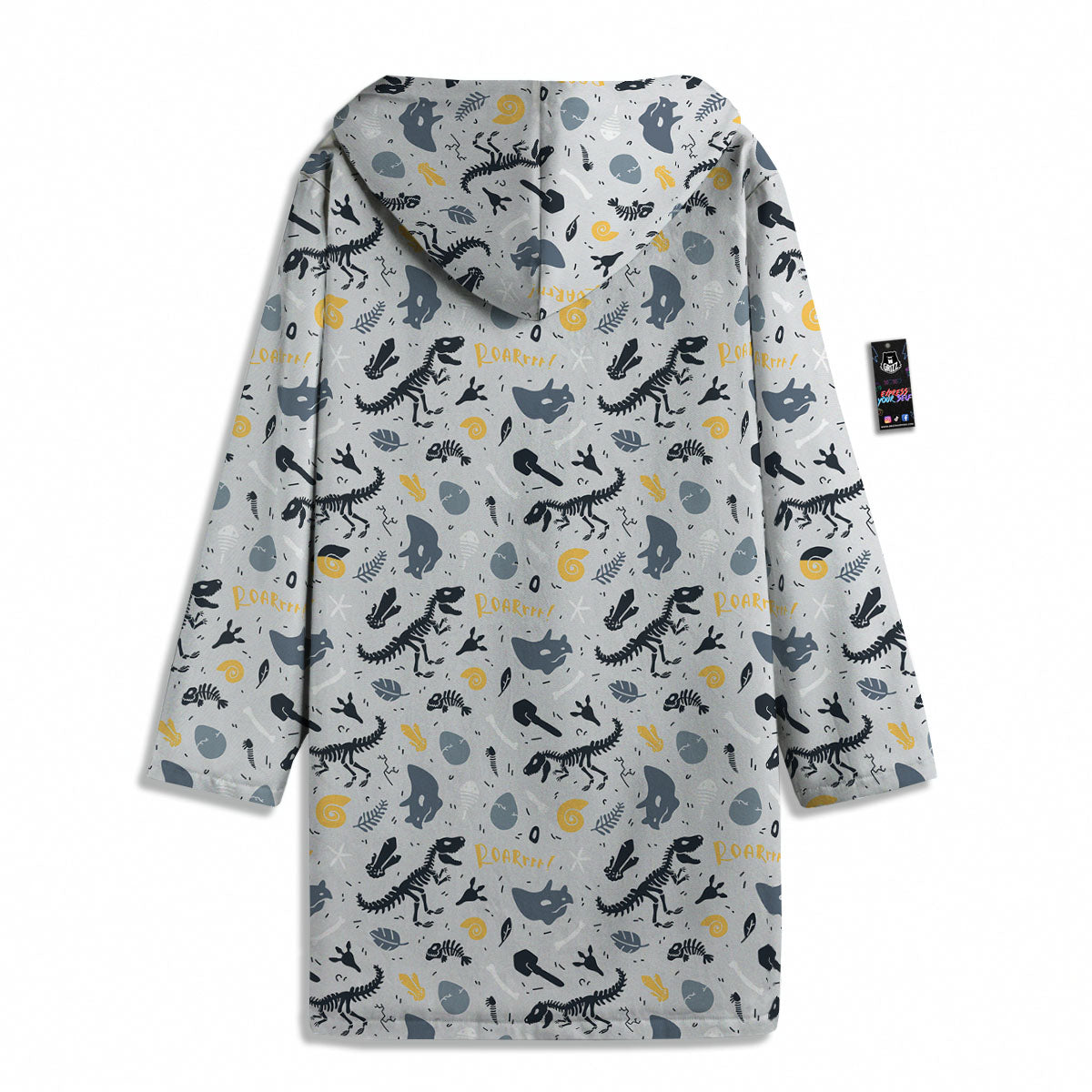 Fossil Dinosaur Print Pattern Men's Windbreaker Jacket-grizzshop