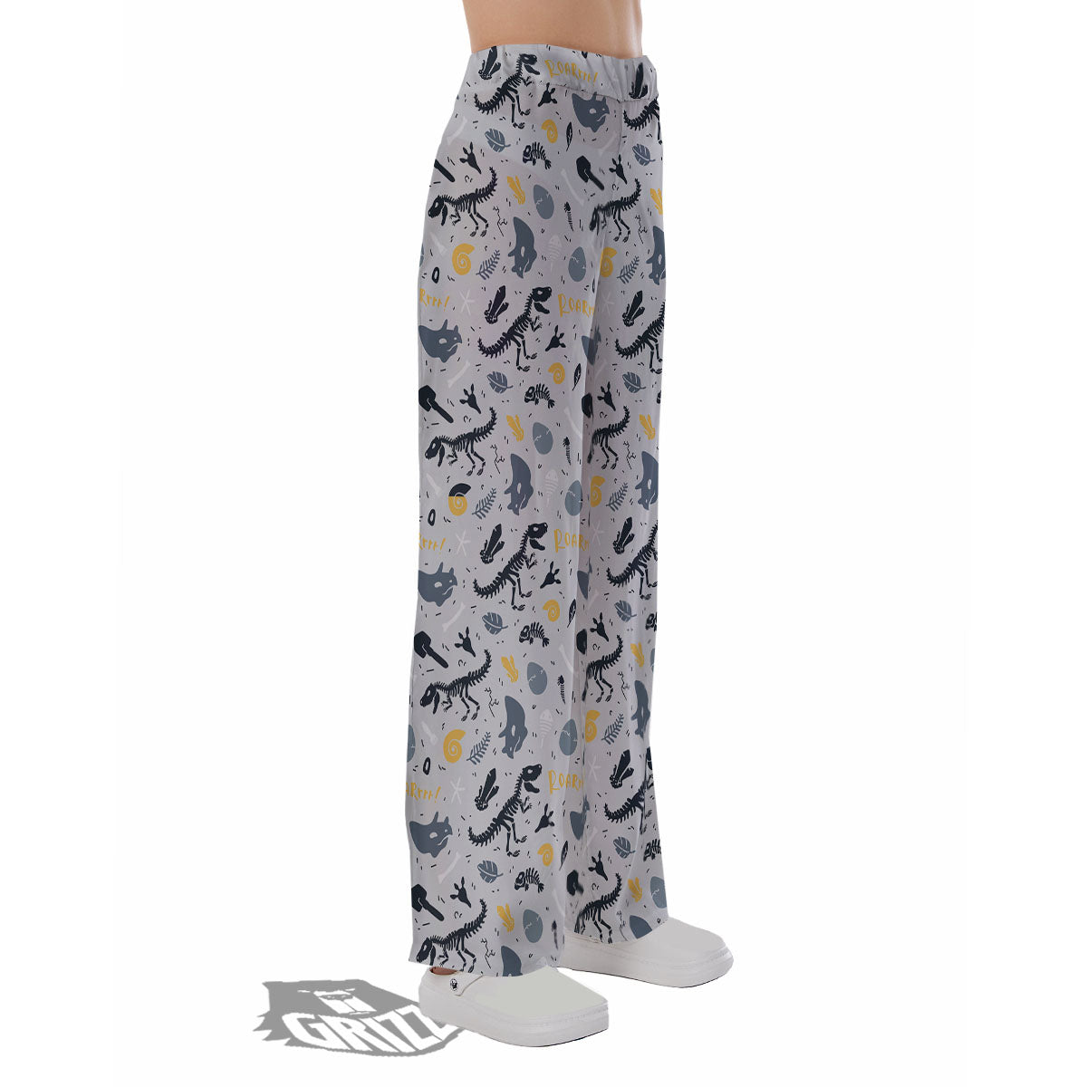Fossil Dinosaur Print Pattern Pajama Pants-grizzshop