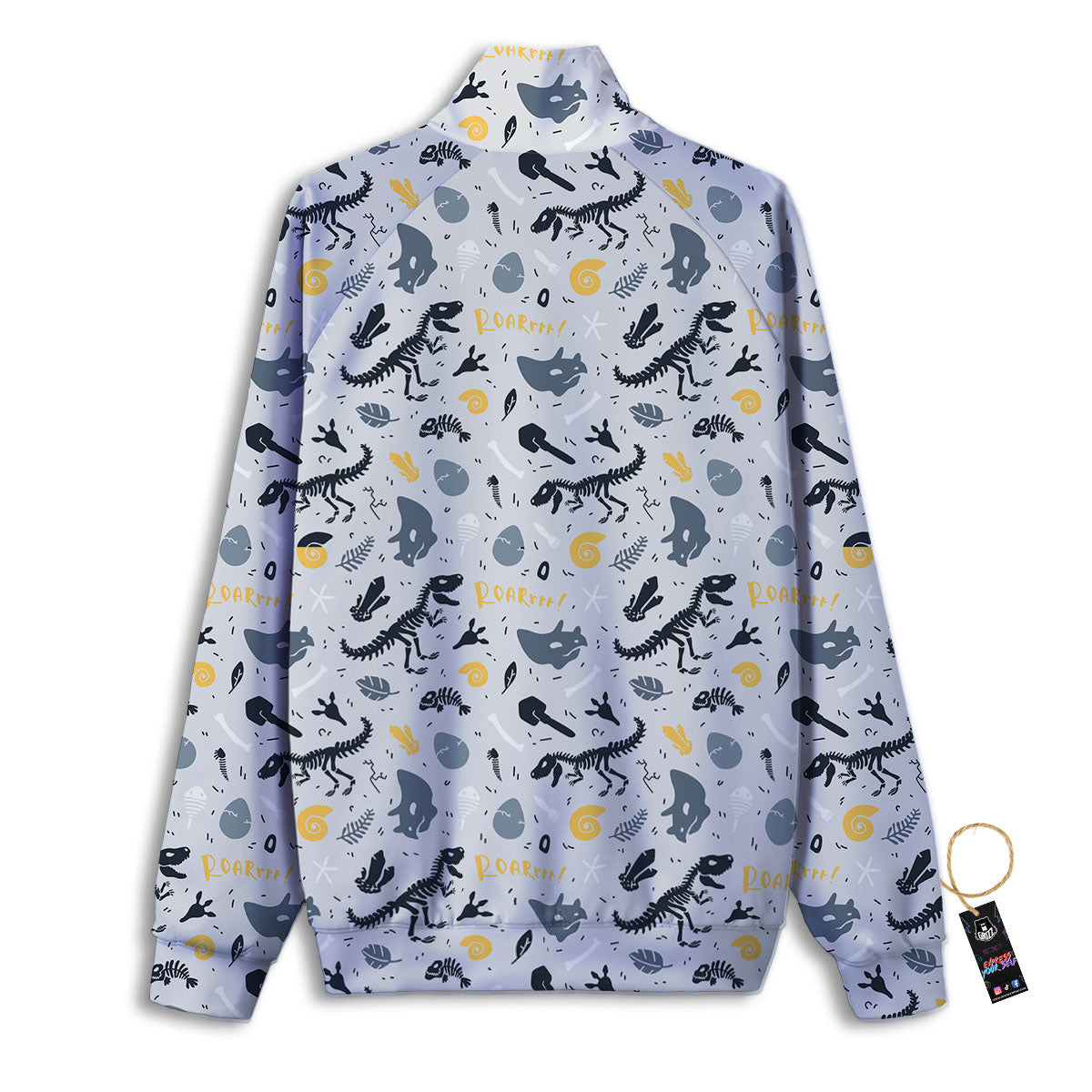 Fossil Dinosaur Print Pattern Track Jacket-grizzshop