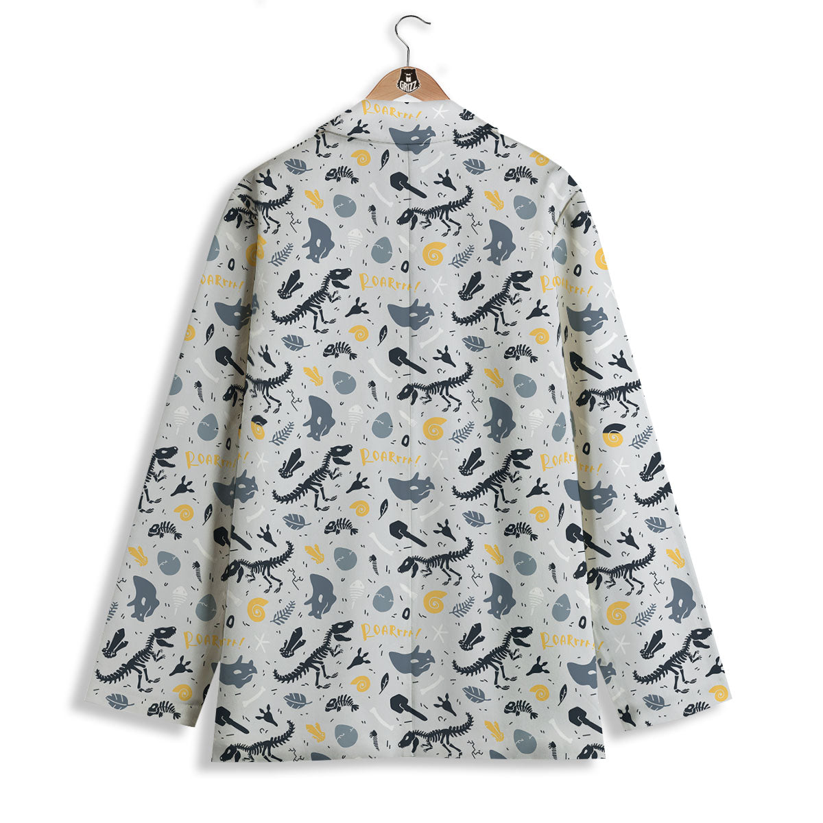 Fossil Dinosaur Print Pattern Women's Blazer-grizzshop