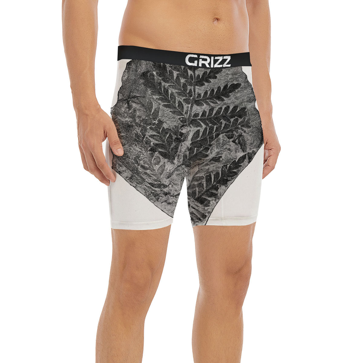 Fossil Fern Print Boxer Briefs-grizzshop