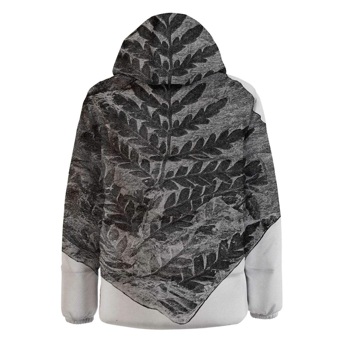 Fossil Fern Print Down Jacket-grizzshop