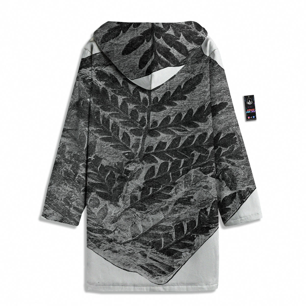 Fossil Fern Print Men's Windbreaker Jacket-grizzshop