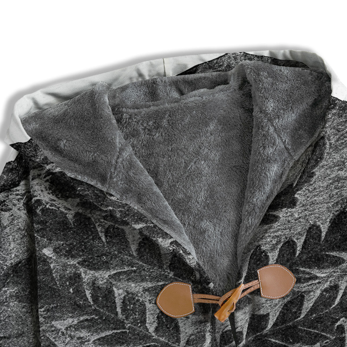 Fossil Fern Print Men's Windbreaker Jacket-grizzshop