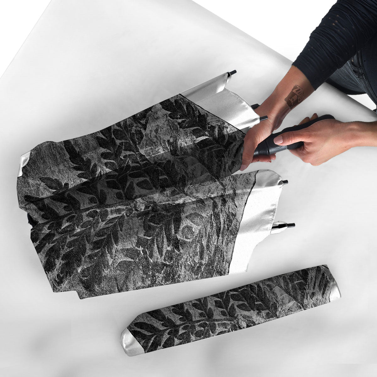 Fossil Fern Print Umbrella-grizzshop