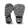 Fossil Gray Print Pattern Boxing Gloves-grizzshop