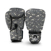 Fossil Gray Print Pattern Boxing Gloves-grizzshop