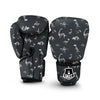 Fossil Skeleton Gray Print Pattern Boxing Gloves-grizzshop