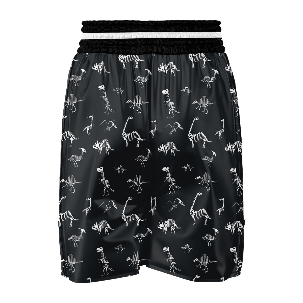 Fossil Skeleton Gray Print Pattern Boxing Shorts-grizzshop