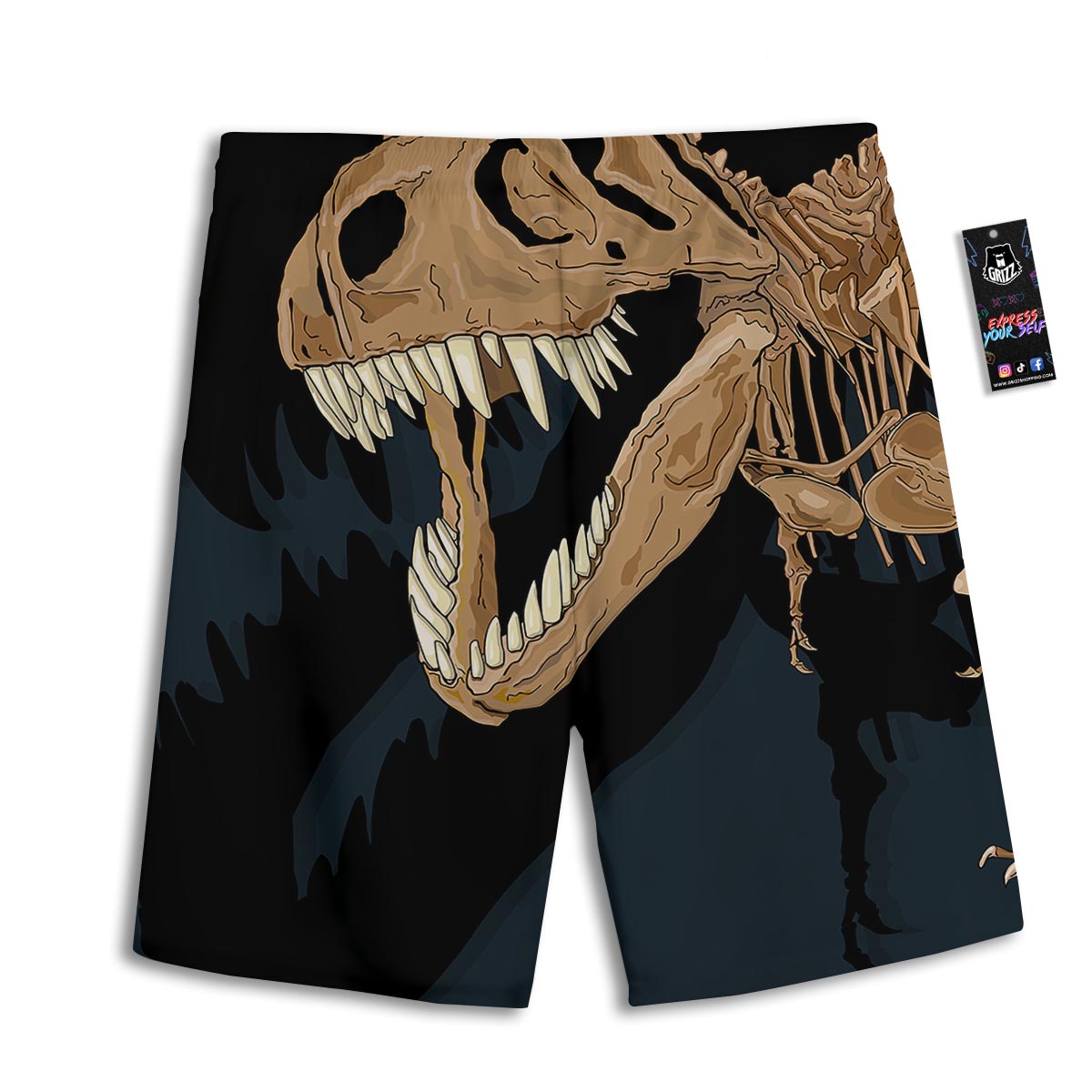 Fossil T-Rex Print Men's Athletic Shorts