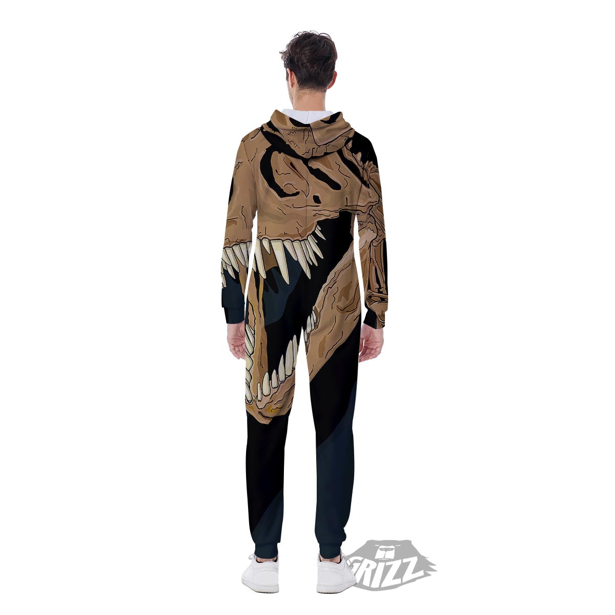 Fossil T-Rex Print Men's Jumpsuit-grizzshop