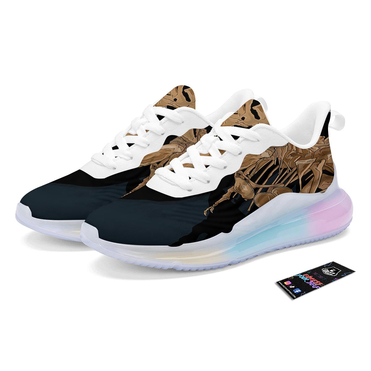 Fossil T-Rex Print Running Sneakers-grizzshop
