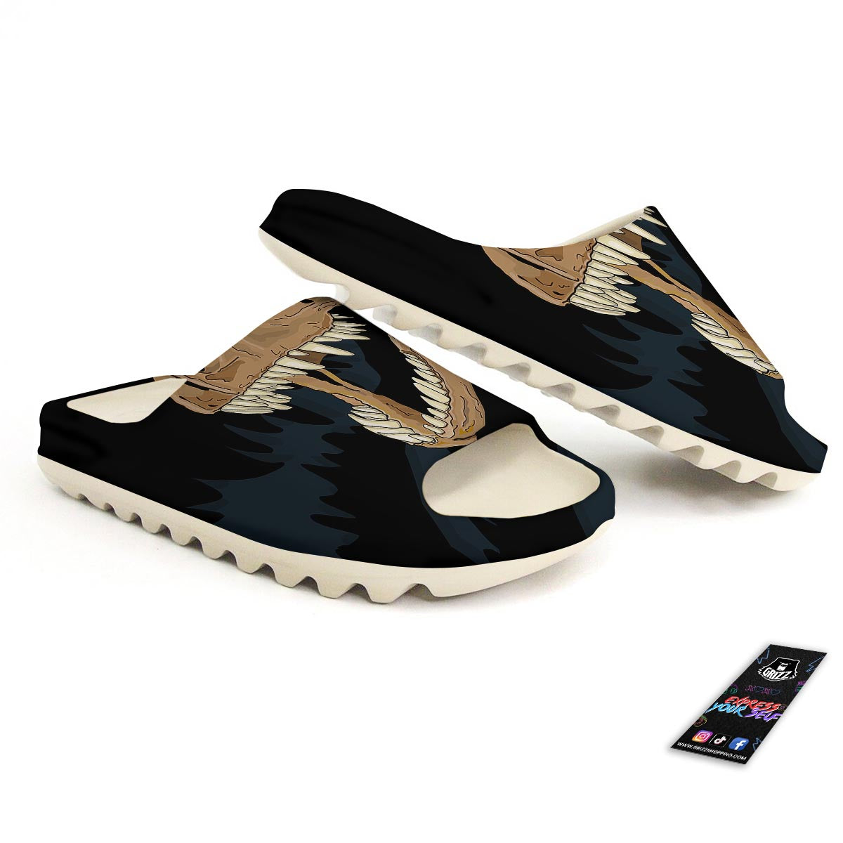 Fossil T-Rex Print Sandals-grizzshop