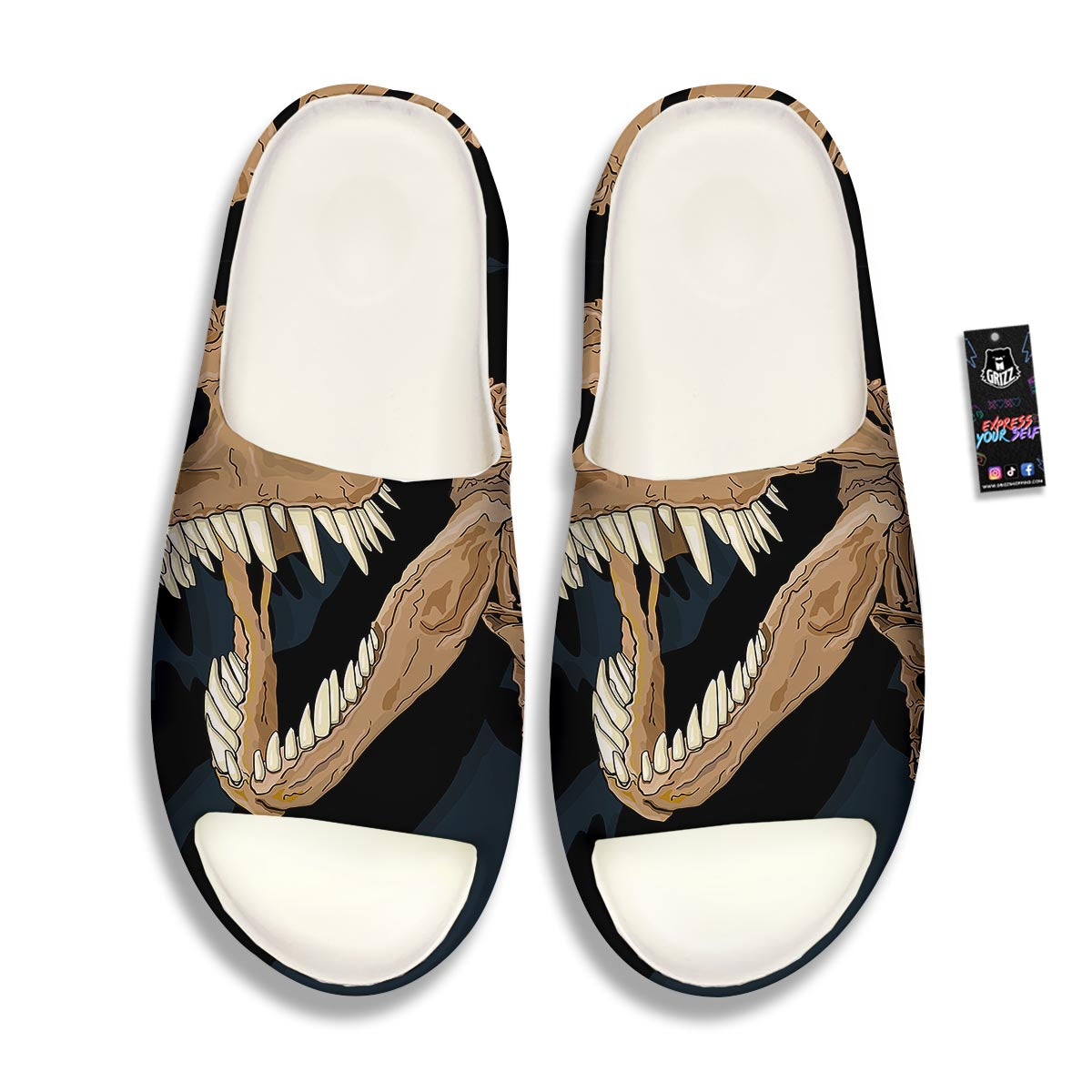 Fossil T-Rex Print Sandals-grizzshop