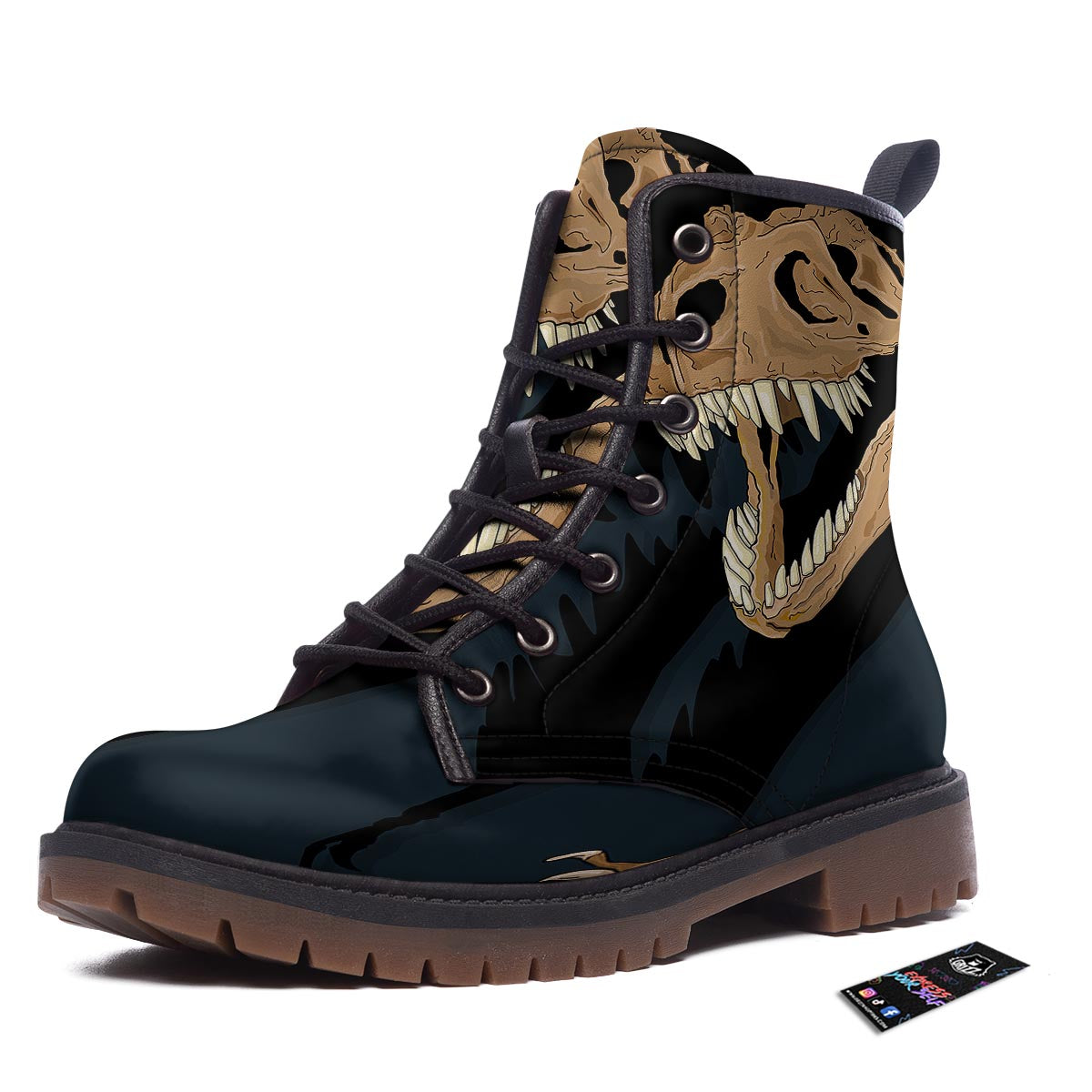 Fossil T-Rex Print Work Boots-grizzshop