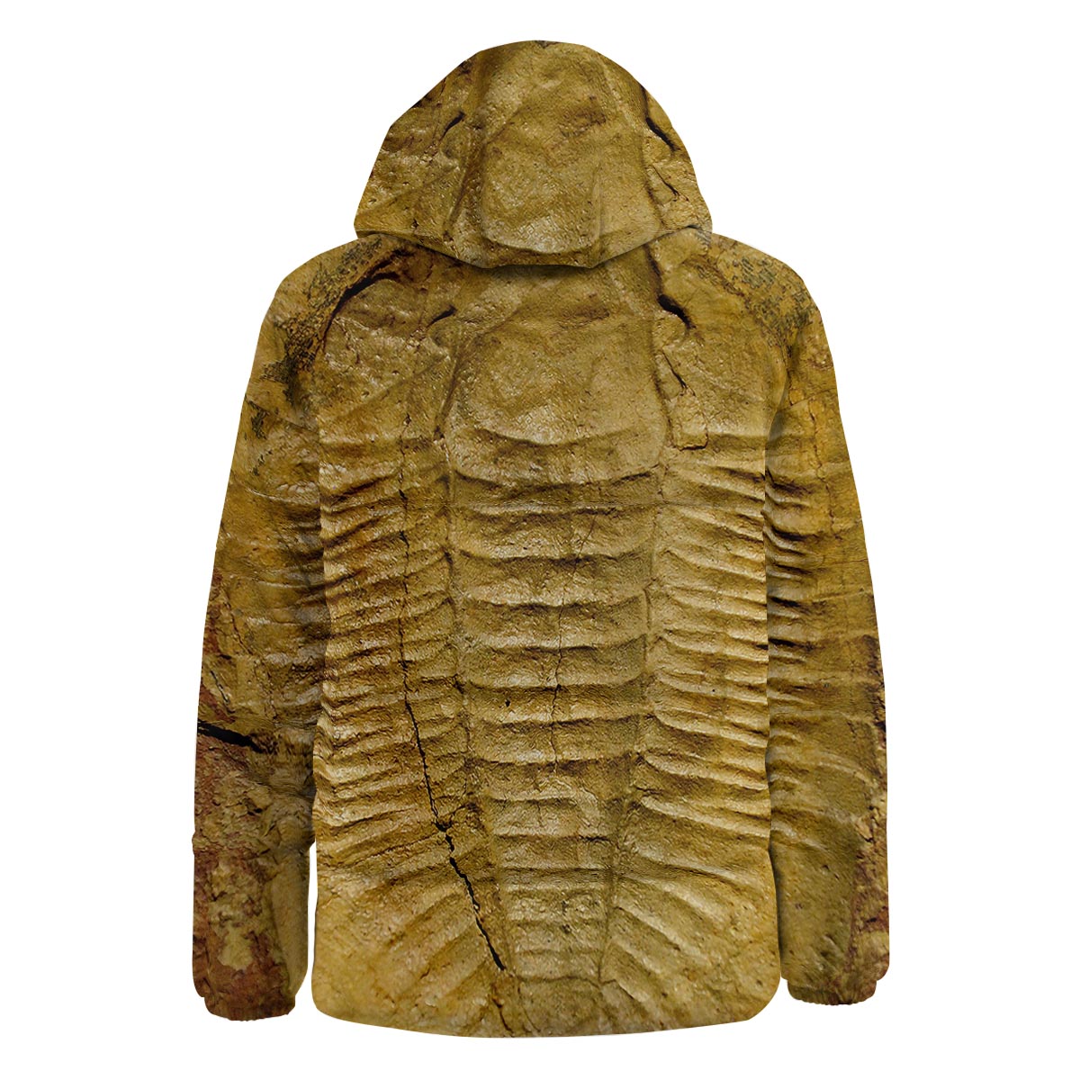 Fossil Trilobite Print Down Jacket-grizzshop