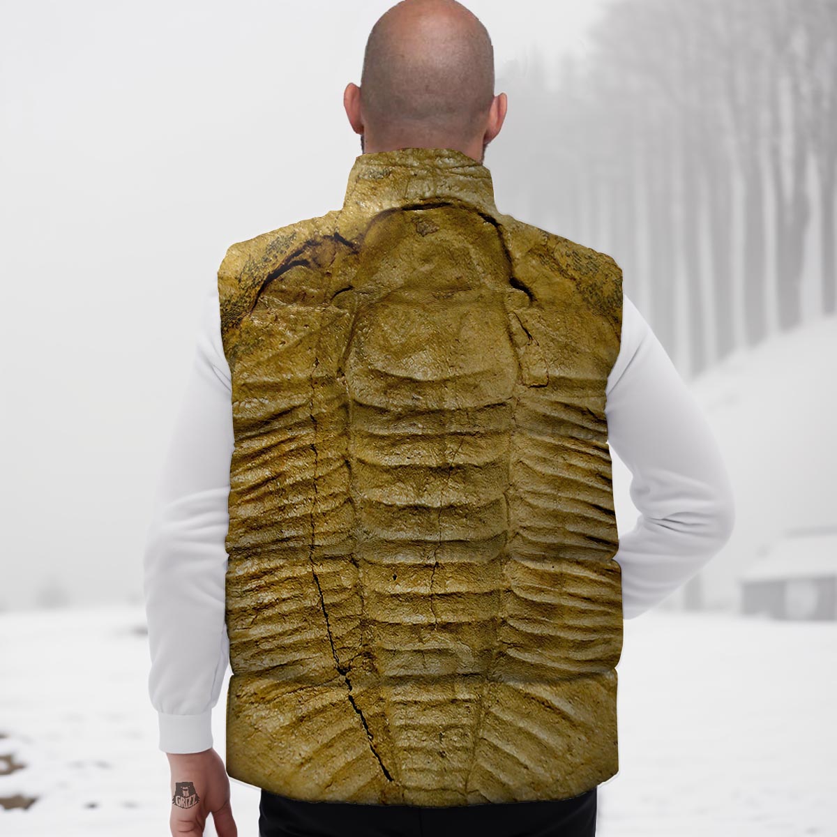 Fossil Trilobite Print Down Vest