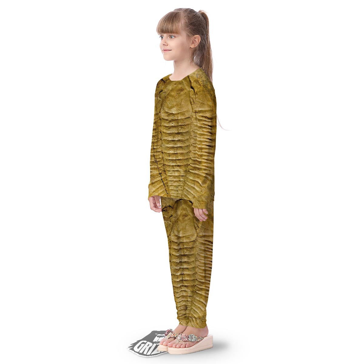 Fossil Trilobite Print Kid's Pajamas-grizzshop