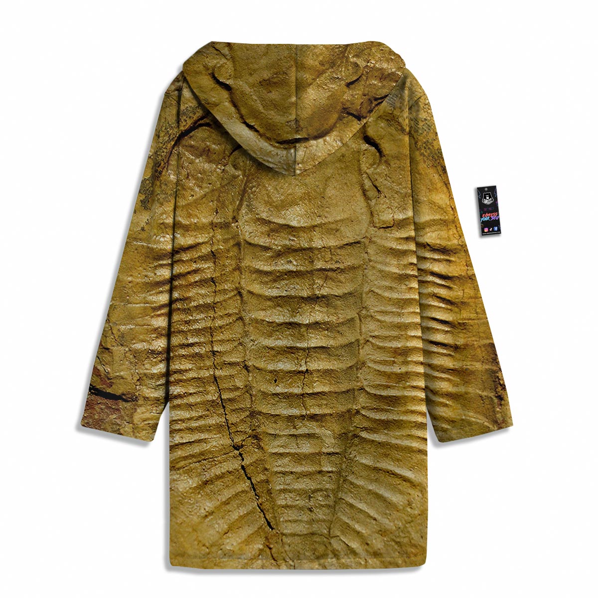 Fossil Trilobite Print Men's Windbreaker Jacket-grizzshop