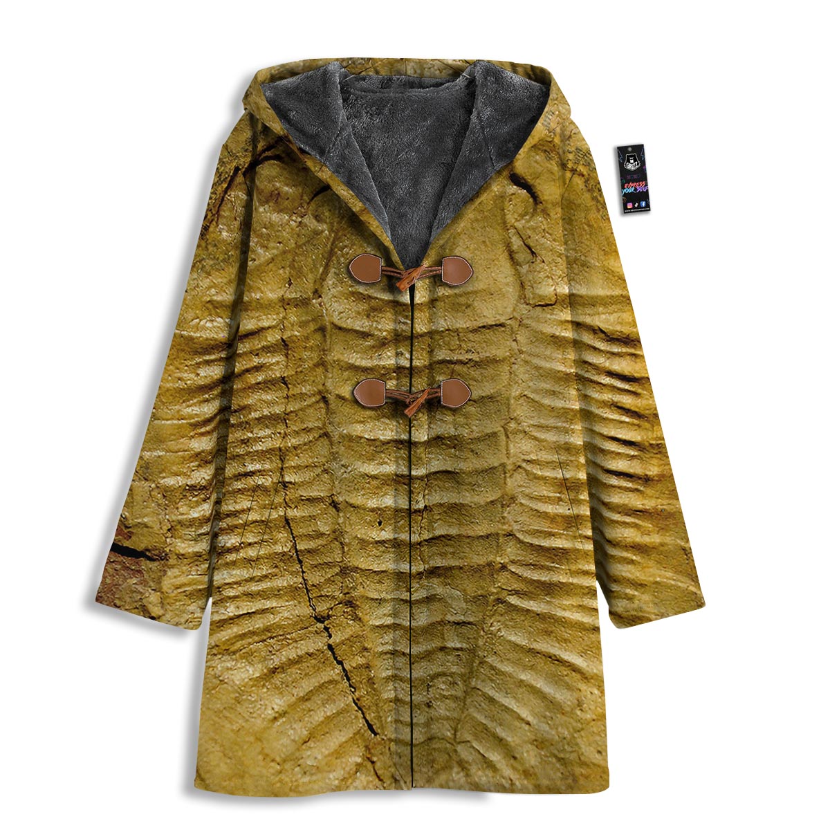 Fossil Trilobite Print Men's Windbreaker Jacket-grizzshop