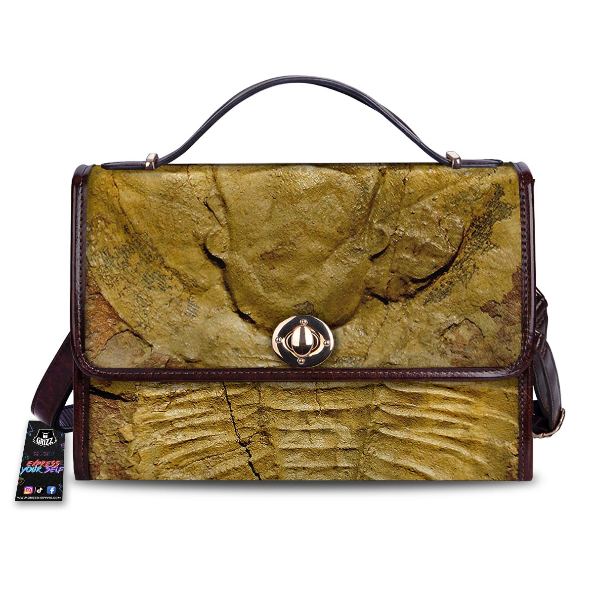 Fossil Trilobite Print Women's Satchel Bag-grizzshop