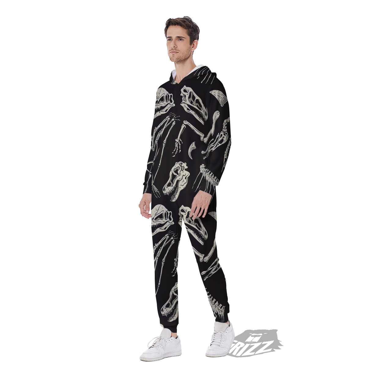 Fossil Tyrannosaurus Dino Print Pattern Men's Jumpsuit-grizzshop