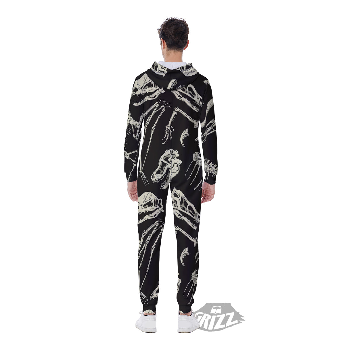 Fossil Tyrannosaurus Dino Print Pattern Men's Jumpsuit-grizzshop