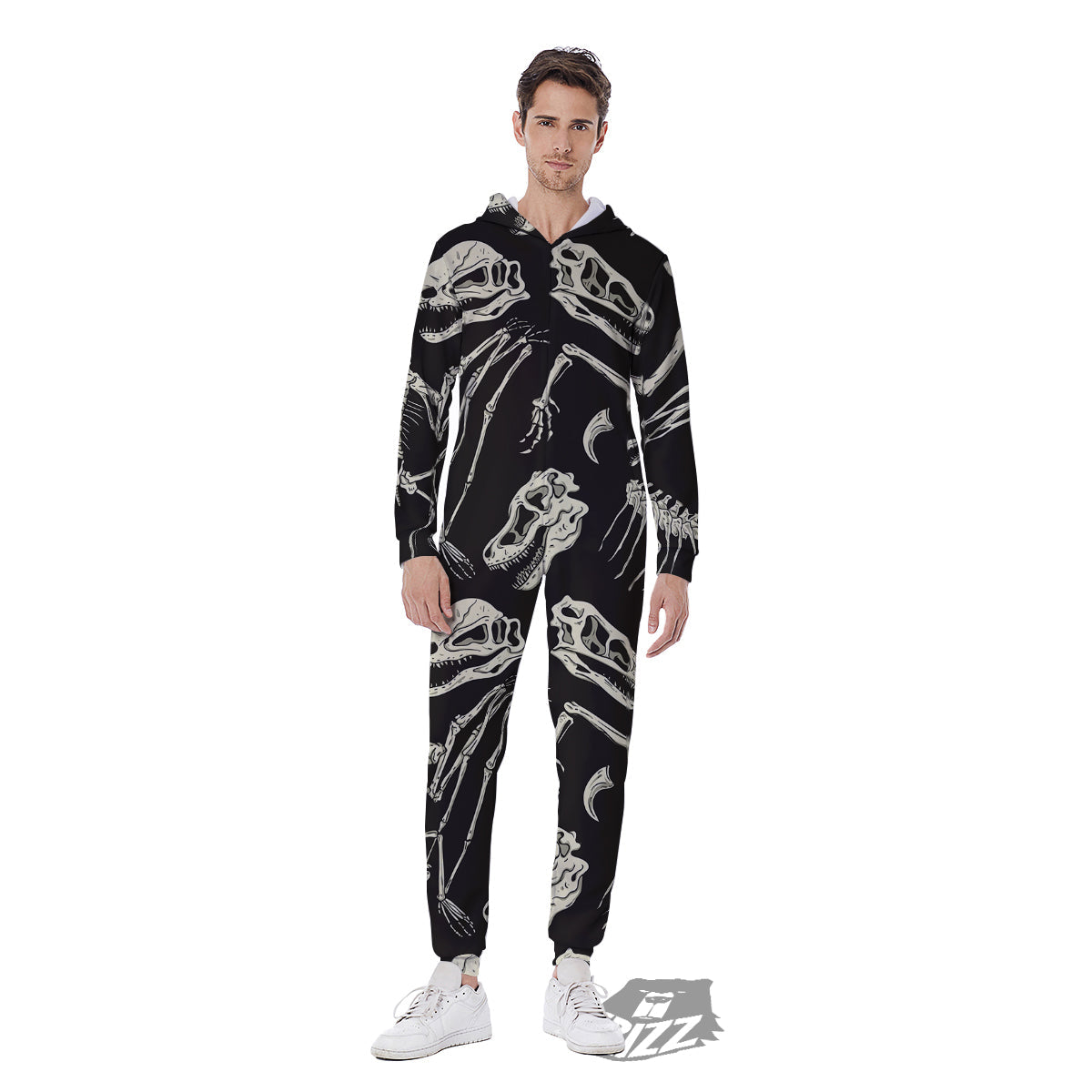 Fossil Tyrannosaurus Dino Print Pattern Men's Jumpsuit-grizzshop