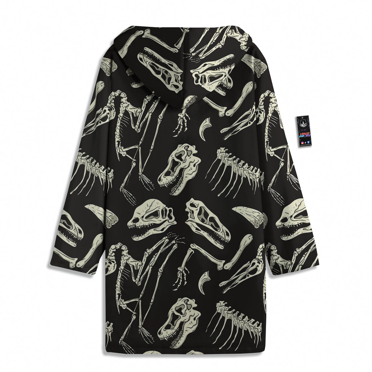 Fossil Tyrannosaurus Dino Print Pattern Men's Windbreaker Jacket-grizzshop