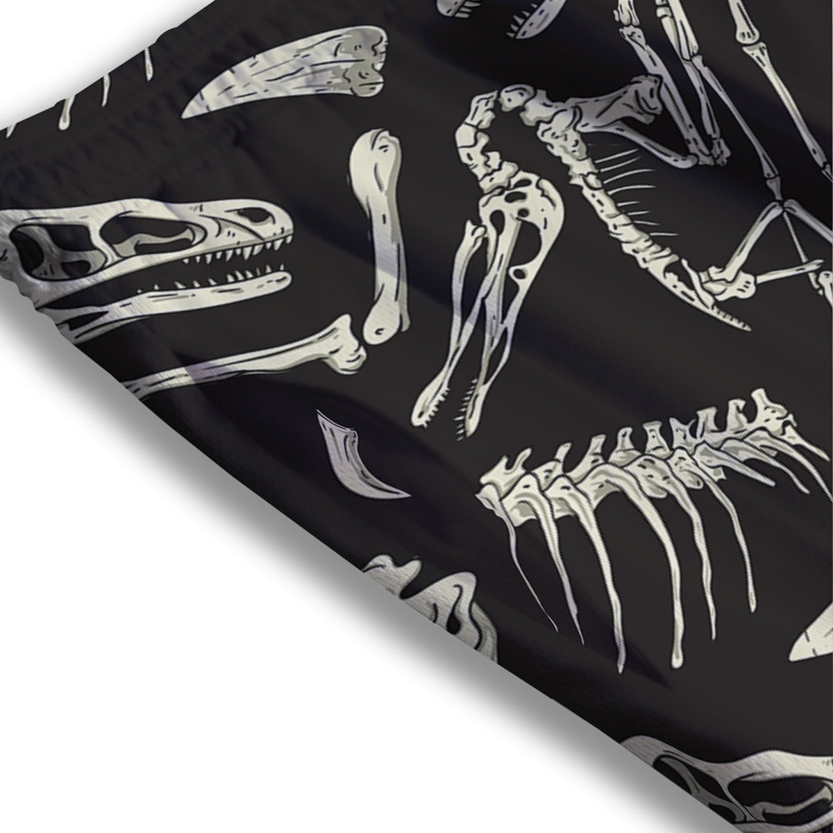 Fossil Tyrannosaurus Dino Print Pattern Mesh Shorts