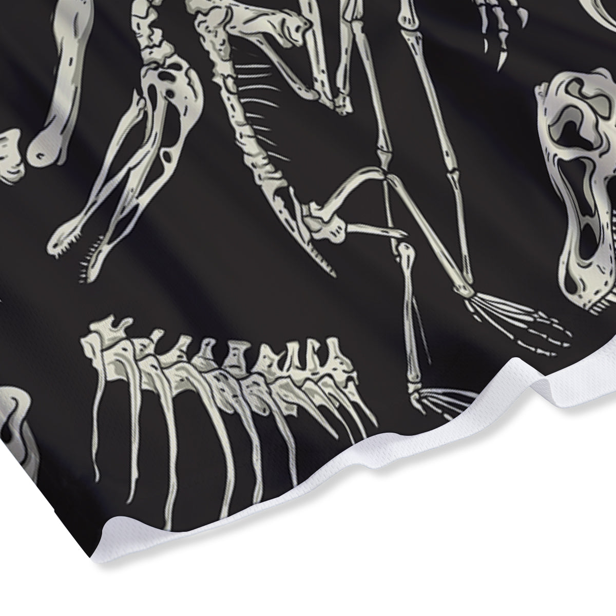 Fossil Tyrannosaurus Dino Print Pattern Mesh Shorts