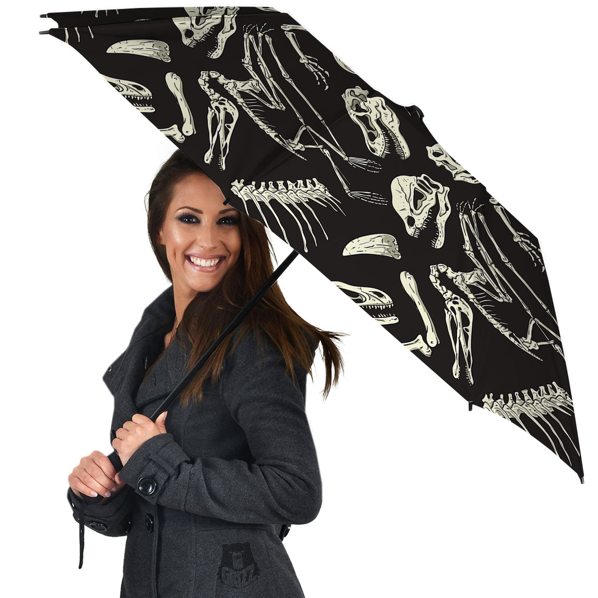 Fossil Tyrannosaurus Dino Print Pattern Umbrella-grizzshop