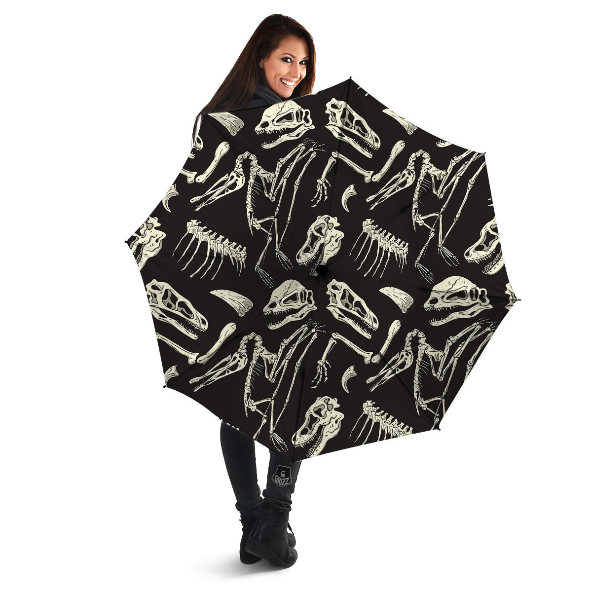 Fossil Tyrannosaurus Dino Print Pattern Umbrella-grizzshop