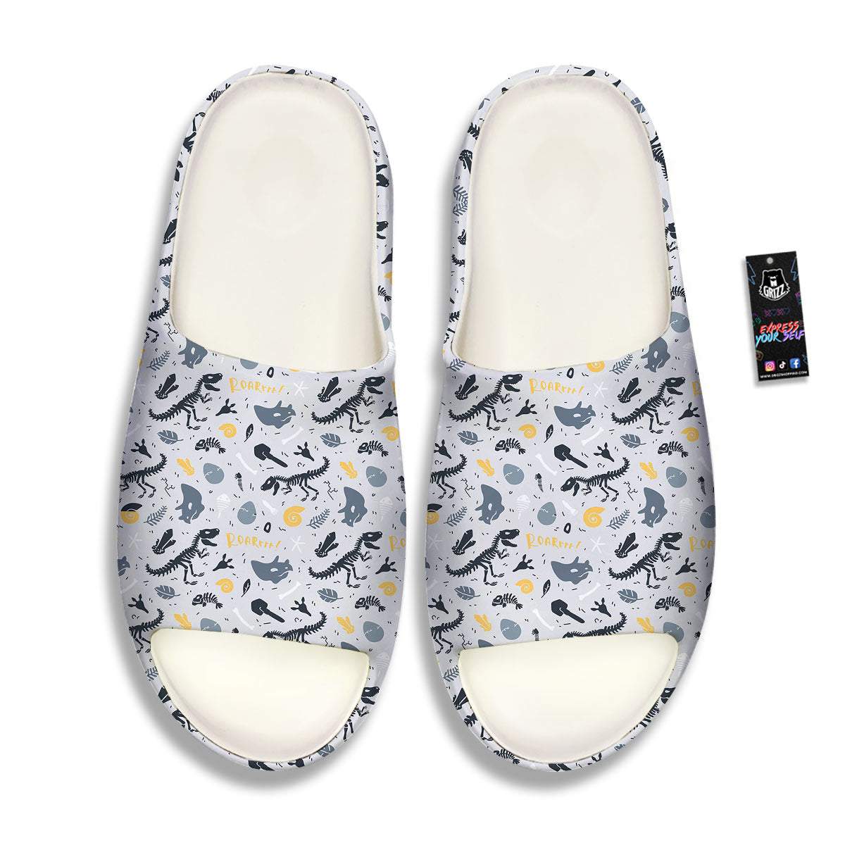 Fossil Dinosaur Print Pattern Sandals-grizzshop