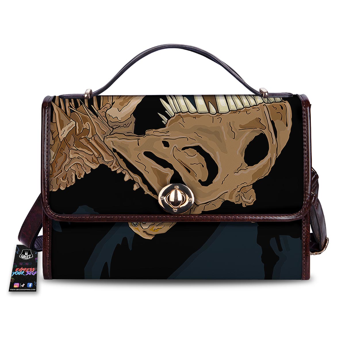 Fossil T-Rex Print Women's Satchel Bag
