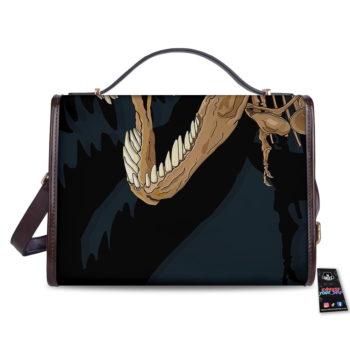 Fossil T-Rex Print Women's Satchel Bag